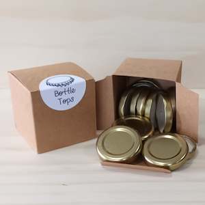 Create Your Own Collage Box: Gold Bottle Caps