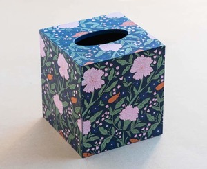 Products: Tissue Box Cover – William Morris – Flowers – Butterflies – Navy