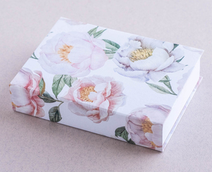 Jotter Pad – Peonies – White – New