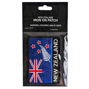 NZ Flag Rectangle Iron On Patch