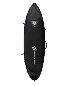 Diamondtech Boardbags: SHORTBOARD QUAD COFFIN : BLACK SILVER