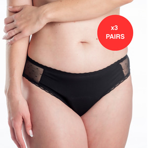 Period Underwear: French Midrise Bikini Value Pack (3 Pairs)