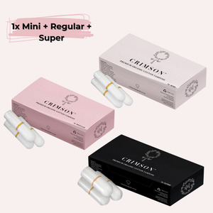 Products: Variable Flow Bundle – 2 Month Supply - 1 x mini, 1 x regular and 1 x super