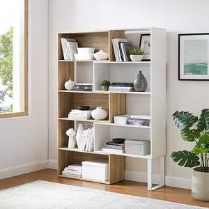 Accord Expandable Bookcase - Oak and White