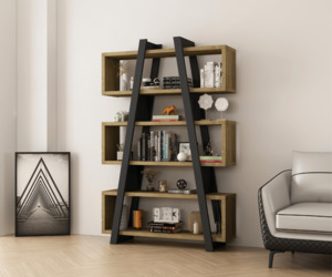 Banksia A Frame Bookcase - Dark Oak