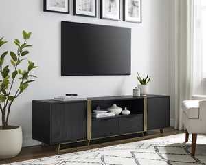 Capri TV Cabinet - Black and Gold