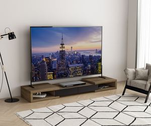 Split TV Cabinet - Dark Oak 2500