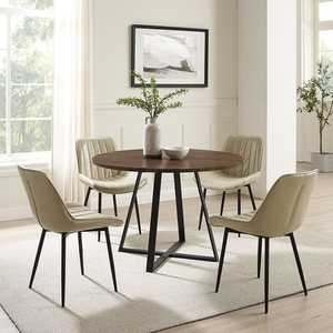 Capri Round Dining Table - Dark Oak