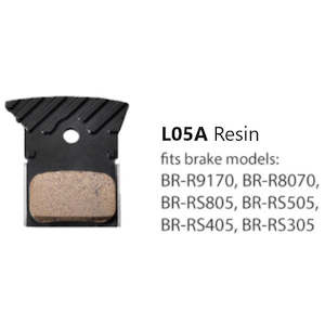 Brakes: L05A-RF Resin Pad & Spring Road Disc Brake - Finned