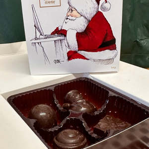 Frontpage: Christmas Santa Box of 4 Choccys