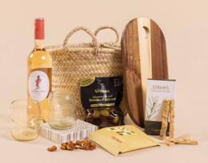 New Gift Baskets: Gather & Graze Basket with Rose
