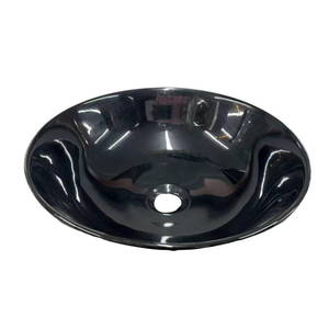 Products: Wanaka 601 Ceramic Counter-top Basin Glossy Black