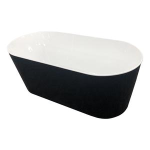 Baths Crown Bathrooms: Coromandel II 1500 Oval Freestanding Bath in Black