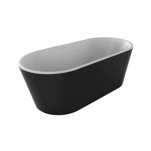 Coromandel 1500 Oval Freestanding Bath in Black