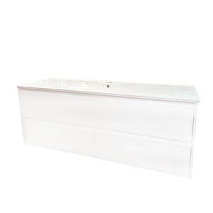 1500 4 Drawers White (Woodgrain) WH Plywood Vanity