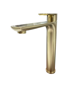Basin Mixers Crown Bathrooms: Key Tall Basin Mixer Brushed Gold