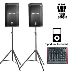 Products: iPod Laptop Sound System 100 – Up to 100 People