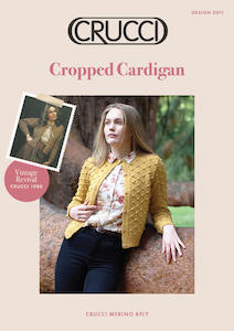 Winter 2020 Pattern Collection: Crucci Knitting Pattern 2011 Short Patterned Cardigan