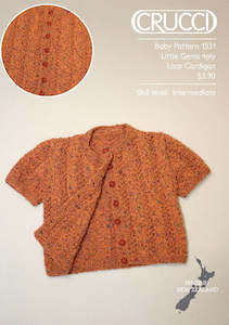 Cardigan Patterns: Crucci Pattern 1531 Little Gems Cardigan