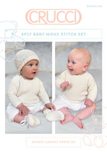 Baby Kids Patterns: Crucci Pattern 205 Baby 8ply Moss Stitch Set