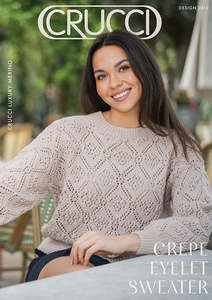 Best Selling: Crucci Knitting Pattern 2410 Crepe Eyelet Sweater