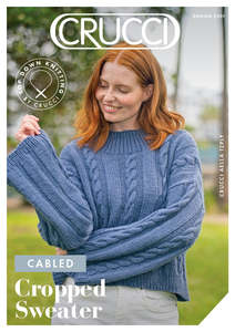 New Collection: Crucci Knitting Pattern 2501 Cabled Cropped Sweater