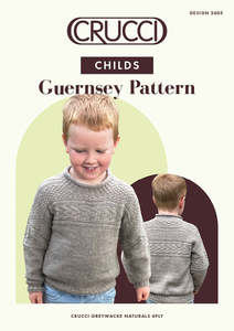 Baby Kids Patterns: Crucci Knitting Pattern 2605 Childs Guernsey Jumper