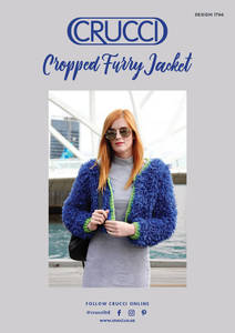 Winter 2018 Patterns: Crucci Knitting Pattern 1766 Cropped Furry Jacket