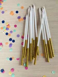 Products: Cake Candles - Super Tall 18cm - Glitter Gold - crumbs & confetti