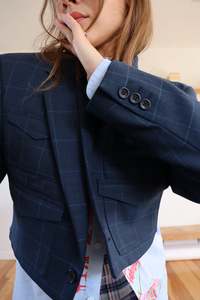 Something Special: Mara Blazer - Navy Check (M)