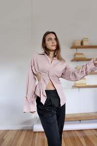 Something Special: Fran Shirt - Pink Stripe (S)