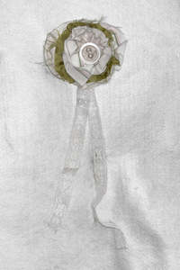 Fashion: Rosette - Green Stripes and Lace