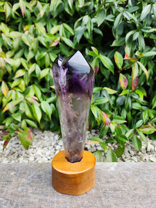 Amethyst wand with double points CrystaLandnz