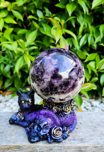Chevron Amethyst large sphere CrystaLandnz