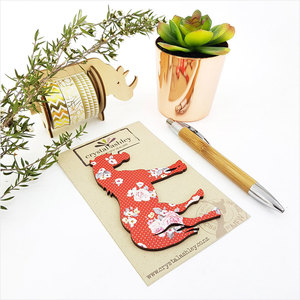 Products: Mini Horse - Red Floral (mnmhrf)MDF Minis