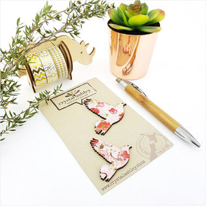 Products: Mini Pigeons Set - Pink Floral (mnmpgpf)MDF Minis