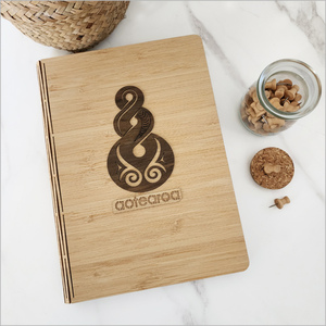 Products: Bamboo Journal: Pikorua River Rimu Veneer (rrpknb)Bamboo Journal with replaceable book