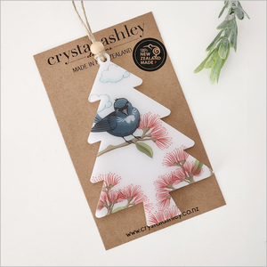 Products: Hanging Ornament Printed : Tree 6 (Tui PHT) (ont6)Satin Acrylic Ornaments