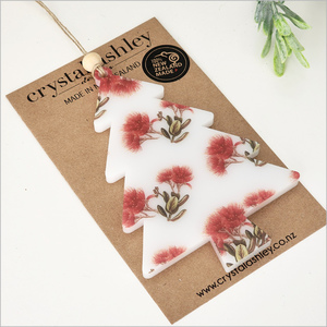 Products: Hanging Ornament Printed : Tree 9 (PHT) (ont9)Satin Acrylic Ornaments