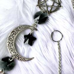 Sun Catchers: Pentacle Cross Iridescent Sun Catcher.