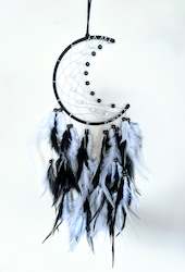 Black & White Crescent Moon Dream Catcher.