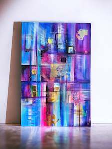 Mixed media art: Original NZ Art  “Sonar” Large.