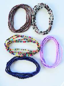 waist beads: Waist Beads Purples 80cm