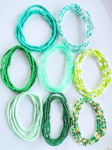 waist beads: Waist Beads Greens 80cm
