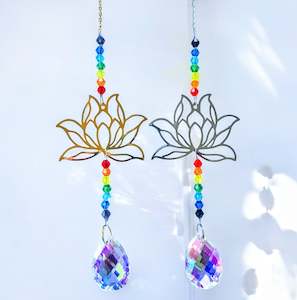 sun catcher: Rainbow Lotus Sun Catchers