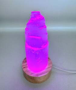 Selenite lamp small: Small Selenite Colour Change Lamp