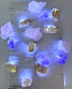 Usb Light Bases: Crystal Fairy Lights Amethyst & Citrine
