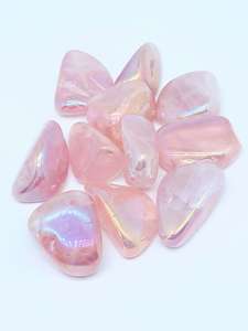 Tumbled Polished Stones: Rose Aura Tumbles