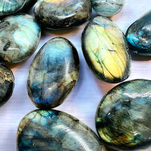 Tumbled Polished Stones: A Grade Labradorite Polished