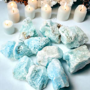 Rough Raw Crystals: Blue Aragonite Rough
